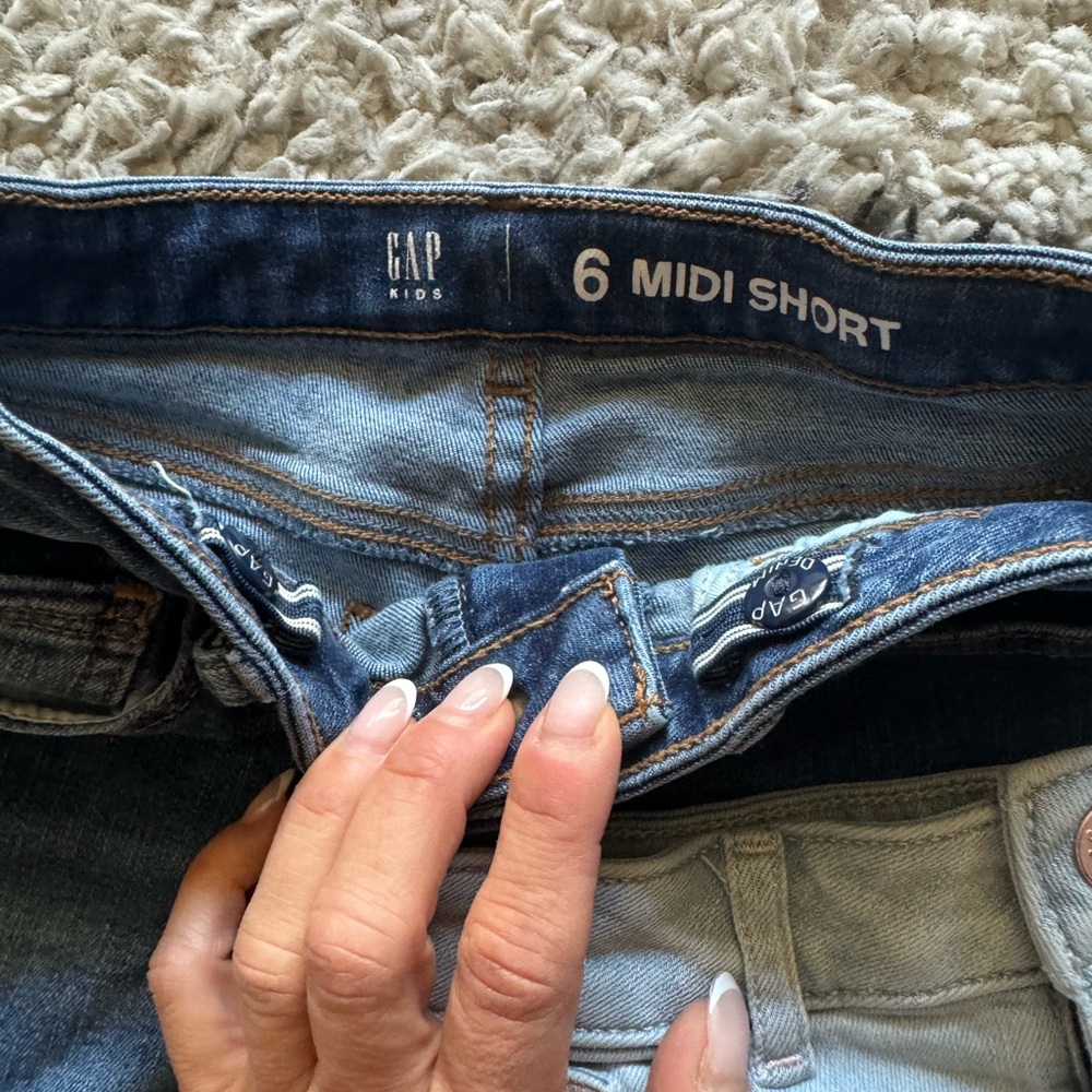 GAP Denim Midi Shorts in Classic Blue